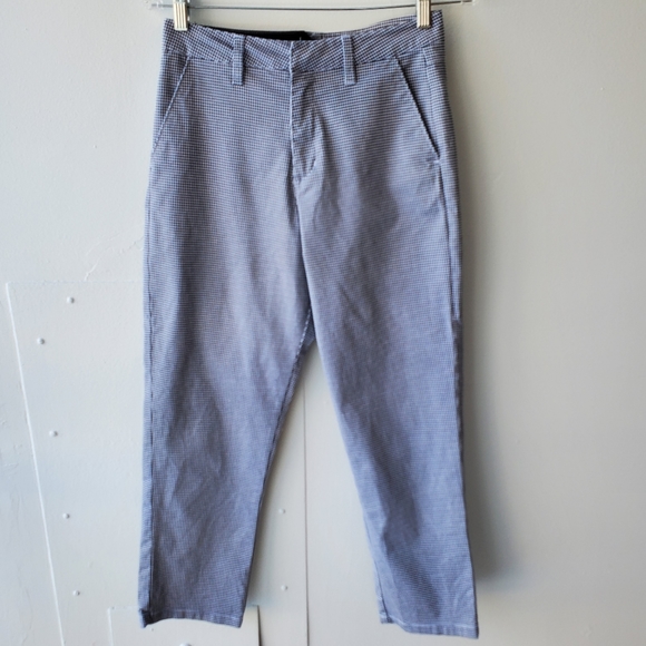 Volcom Pants Women's Size 26 Black And White Herringbone - Picture 1 of 14